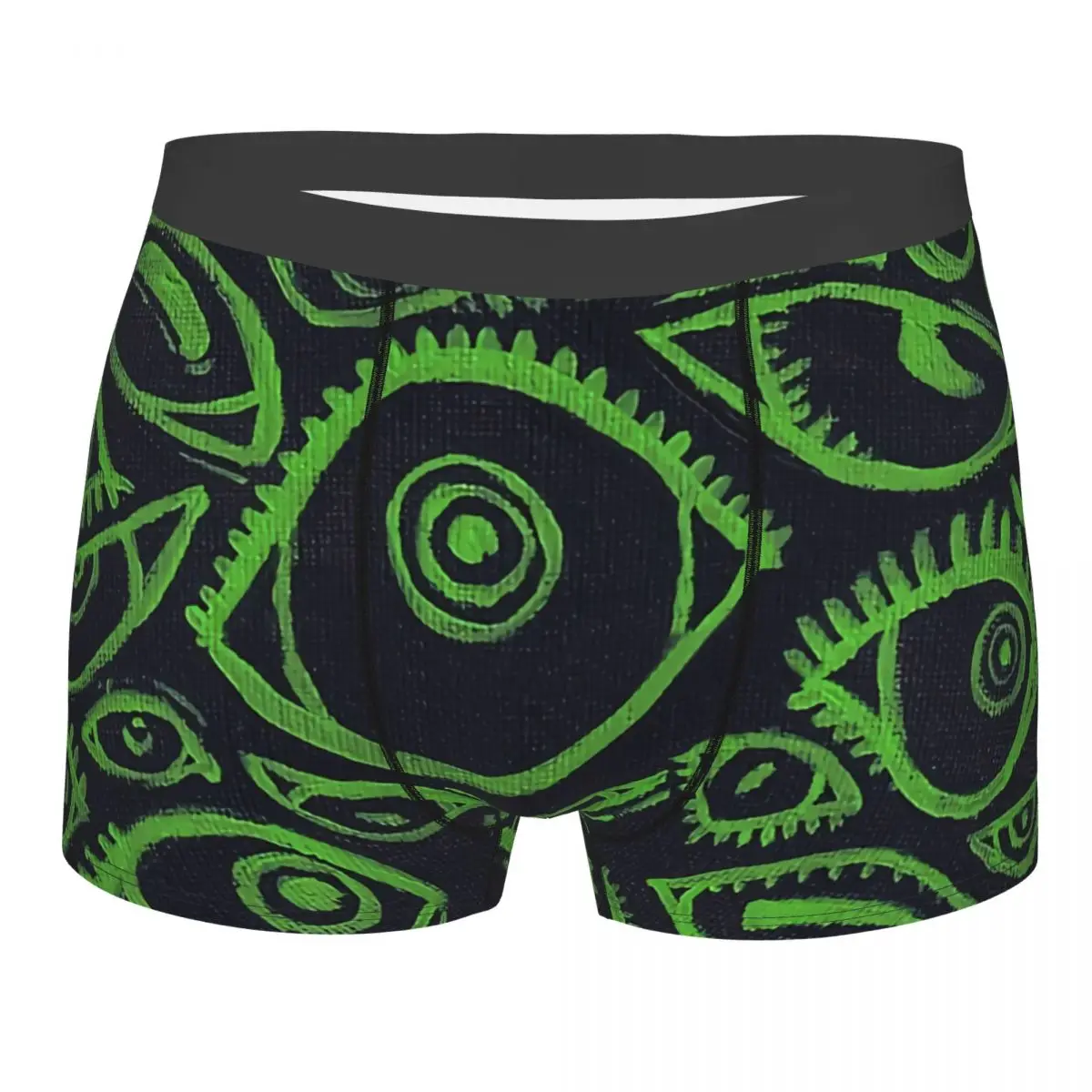 Lime Green Man's Boxer Briefs Cthulhu Breathable Creative Underwear High Quality Print Shorts Gift Idea