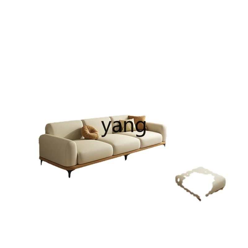 

Yjq Straight Row Technology Cloth Sofa Modern Simple Small Apartment Living Room Anti-Scratching Fabric Sofa