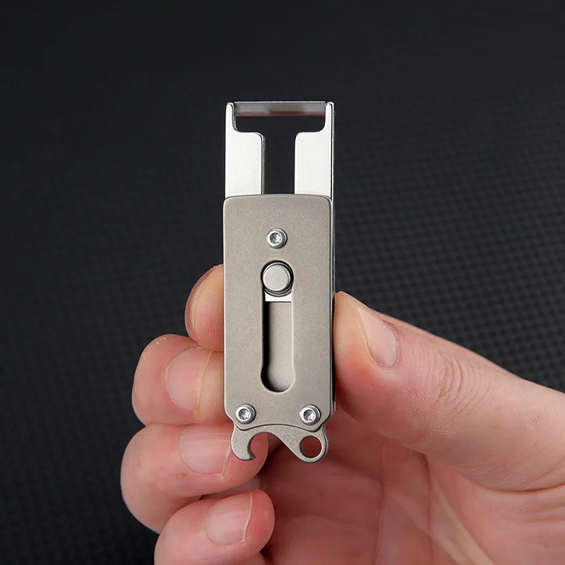 Mini Titanium Alloy Small Planing Knife Bottle Opener Portable Key Chain Pendant Outdoor Camping Multifunctional Tool Melon Peel