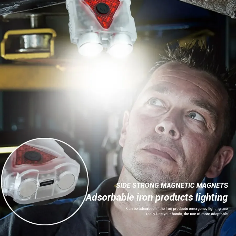 F5 recarregável mãos-livres led farol, chaveiro à prova dwaterproof água ímã farol com clipe de chapéu noite correndo acampamento trabalho de emergência