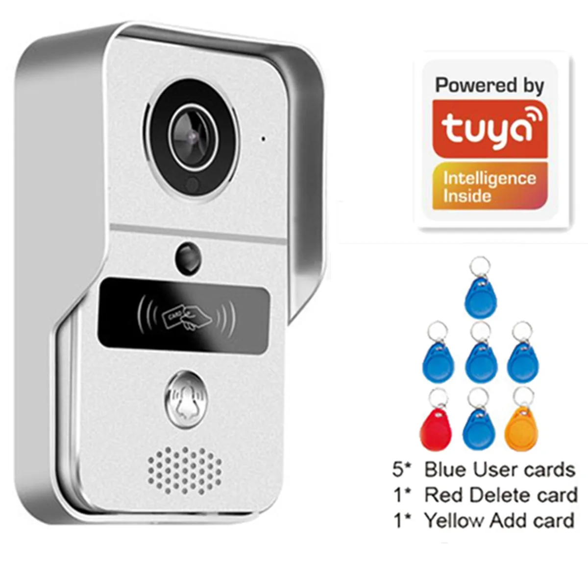 2MP 1080P Tuya APP WIFI DC/48V POE campanello IP con campanello per interni videocitofono 140 gradi grandangolare H.265 videocitofono