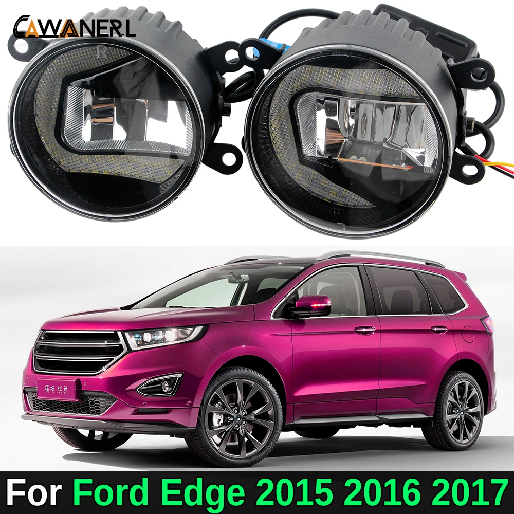 

2IN1 Function 30W Car Front Bumper Canbus LED Fog Light with Daytime Running Lamp DRL Accessories For Ford Edge 2015 2016 2017