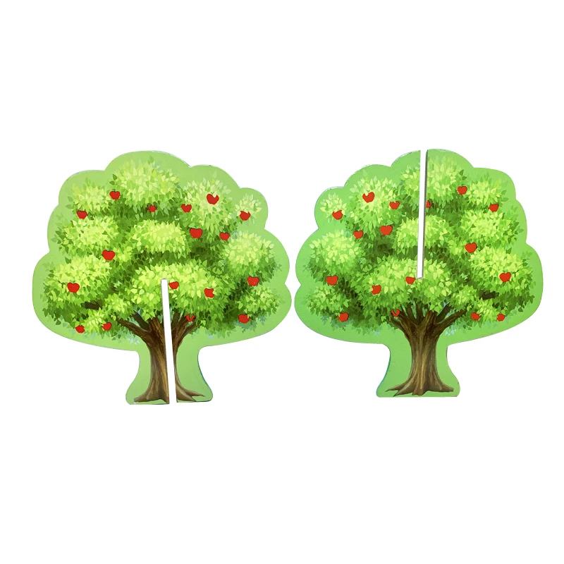 Wooden Track Accessories Big Apple Tree Track Combination Scene Kids Educational Toys Kids Model Building Scene Toys Gift X14