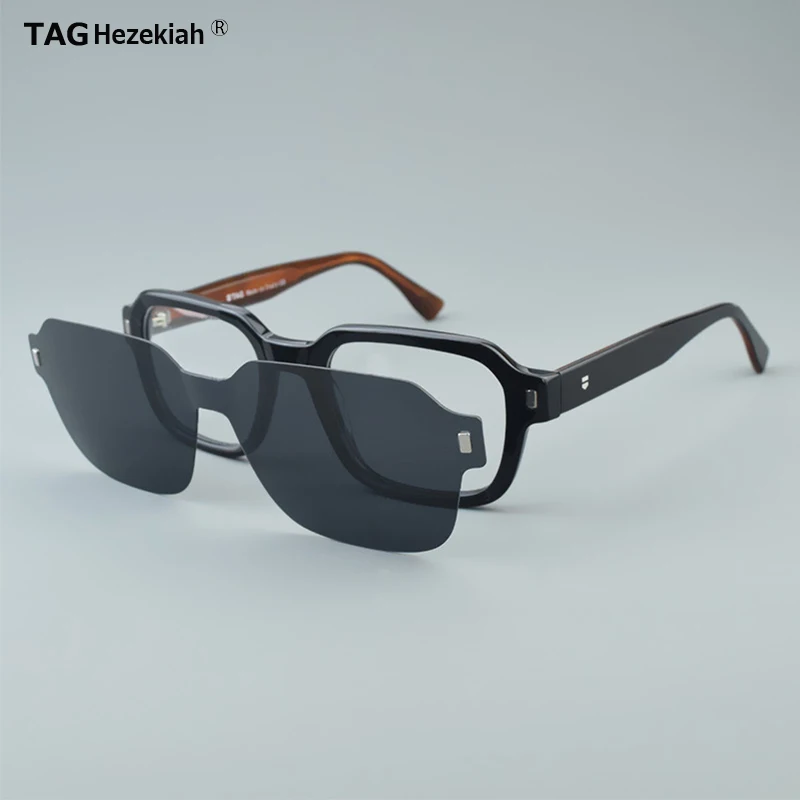 9770 Optical Glasses Frame Men Clip On Polarized Sunglasses Women Spectacle Magnetic Eyeglasses Male UV400 Prescription Eyewear