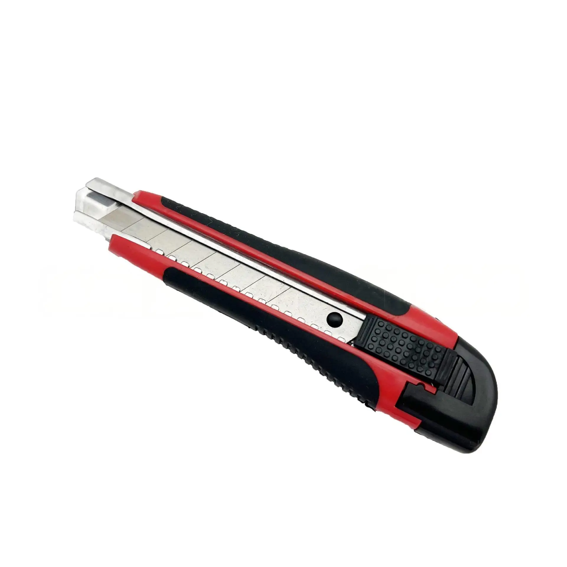 18mm Snap Off Blade Retractable Utility Knives Random Color Rubber Non-slip Handle Stainless Steel Rail Trimming Paper Cutter