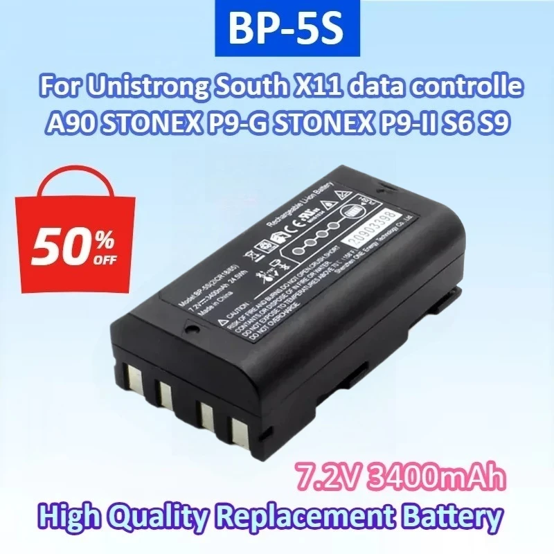 

New BP-5S 7.2V 3400mAh Battery for Unistrong South X11 Data Controlle FOIF A90 P9-II S6 S9 STONEX P9-G STONEX Battery