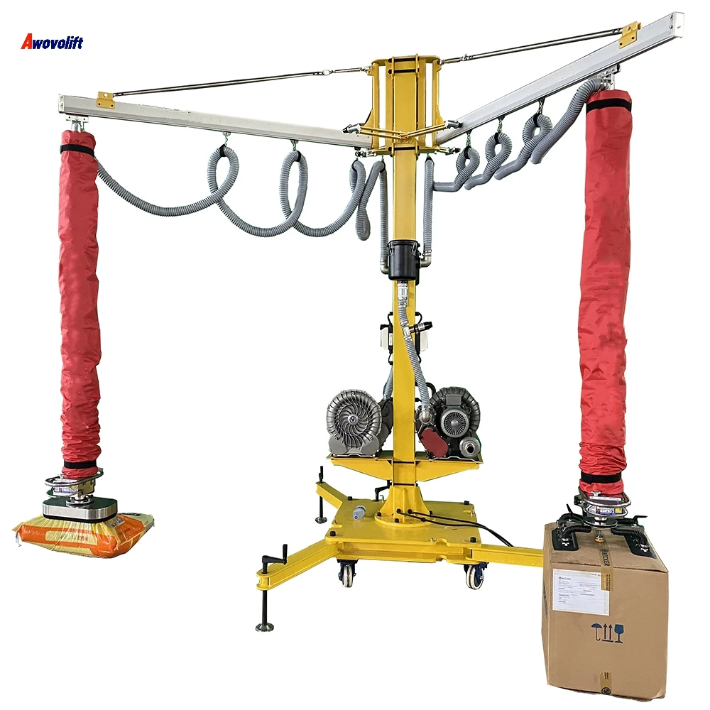 Awovolift Box Bag Lift Air Tube Vacuum Lifting Handing Inserts Blocks Box Bag Barrel Logistics Transport System mit Anti-Lärm