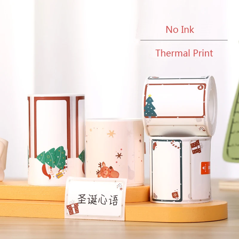 Niimbot Paper for B21/B3S/B203/B1 Supplies Fancy Color White Label Sticker Print Paper Roll For Tear-proof Water / Oil-proof