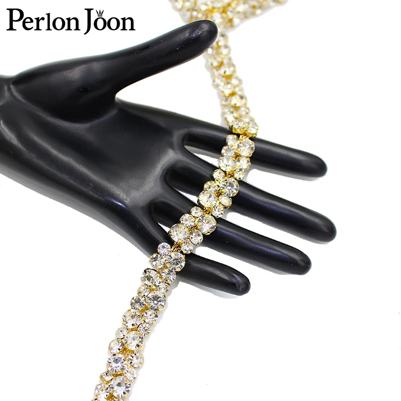 Sparkling Full Diamond Crystal Chain Rhinestone Trim Strap DIY Bridal Wedding Belt Shoe Decorative Accessories ML151