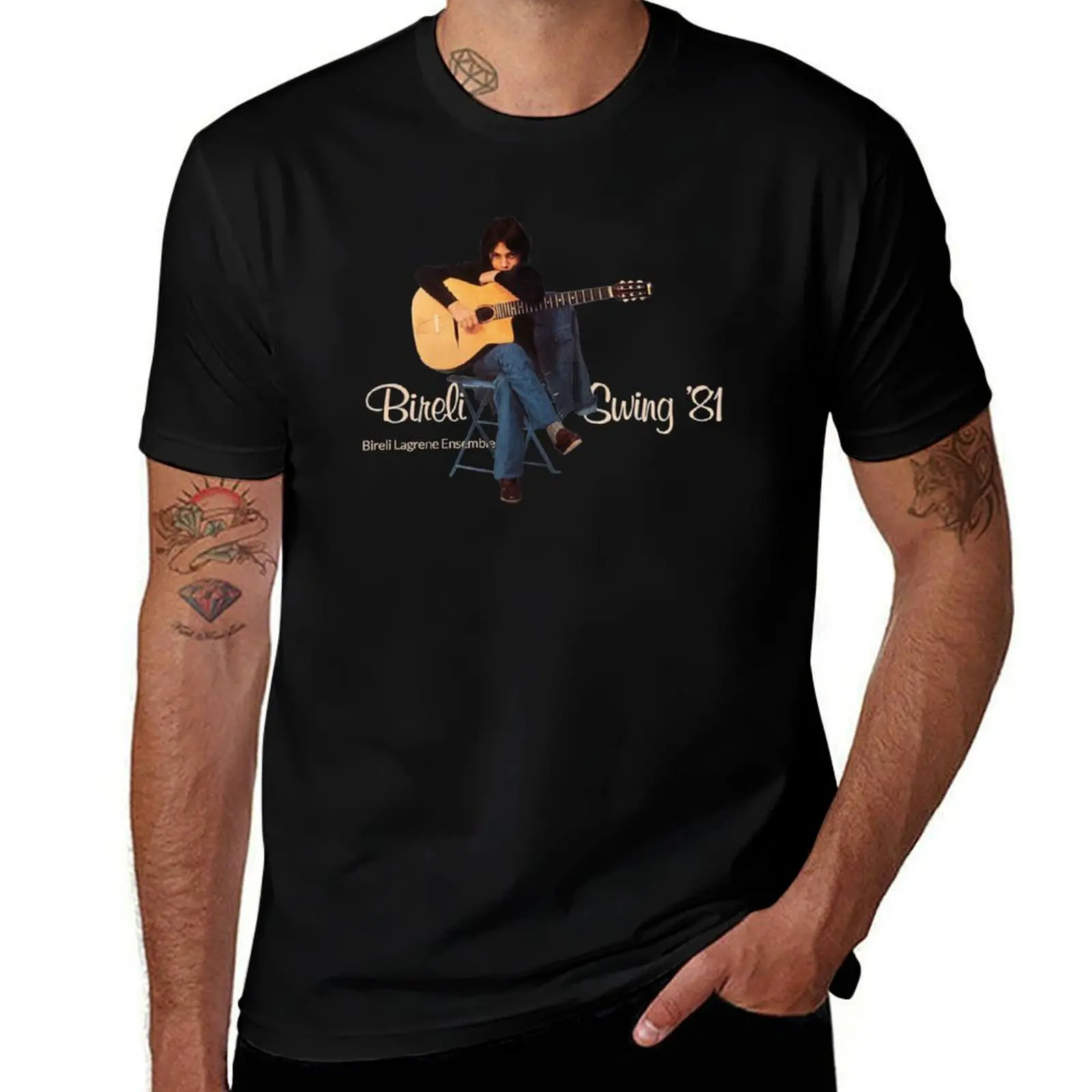 

Bireli Lagrene Swing 81 T-Shirt man graphic t shirt t shirt man cotton