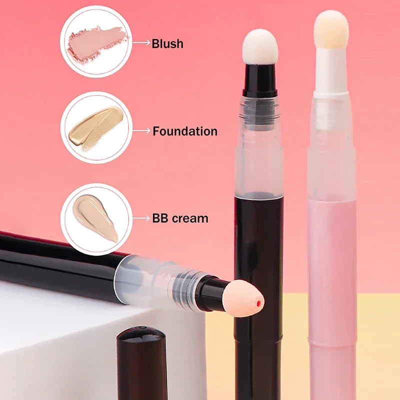 Mini 3ml Twist Pens Empty Tube With Sponge Tip Cosmetic Container Pen Lip Gloss Tubes Foundation And Concealer Dispenser Refill