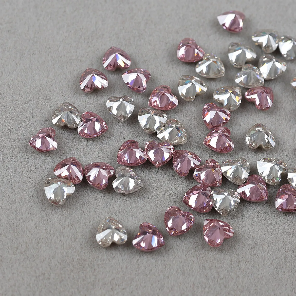 20 pçs brilho amor coração strass luxo pêssego zircônia cúbica para arte do prego diy decorações de cristal 5a acessórios da arte do prego