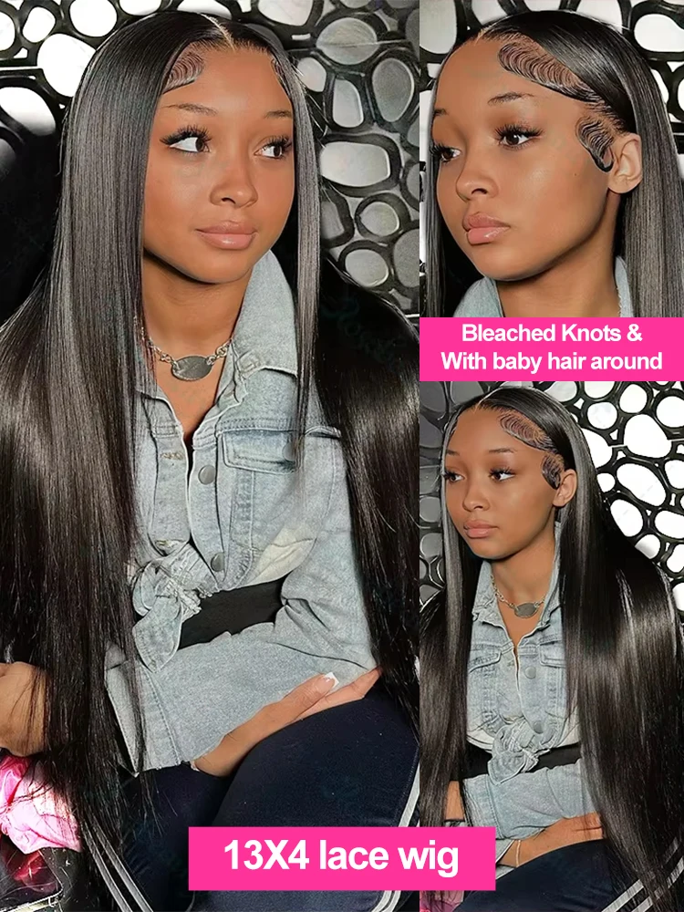 300 الكثافة العظام شعر طبيعي مفرود شعر مستعار أمامي 13x6 Hd الدانتيل الشفاف الجبهة الباروكات للنساء 13x4 قبل قطعها الباروكات البرازيلي #3