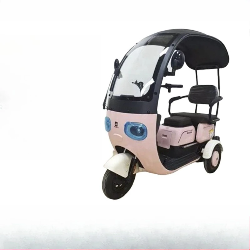 

Household transportation Electric tricycle with hood Elderly battery car Small adult moped with shed electricity