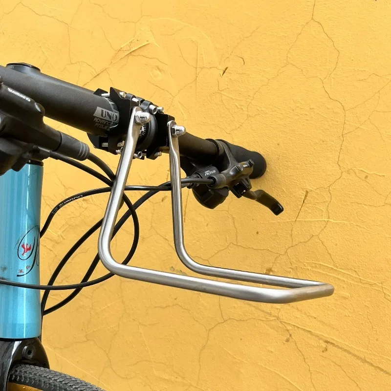 Durable Front Bike Rack 304 Steel Bicycle Luggage Carrier Handlebar Bag Frame Universal Multi-function Bicycle Load Accessories