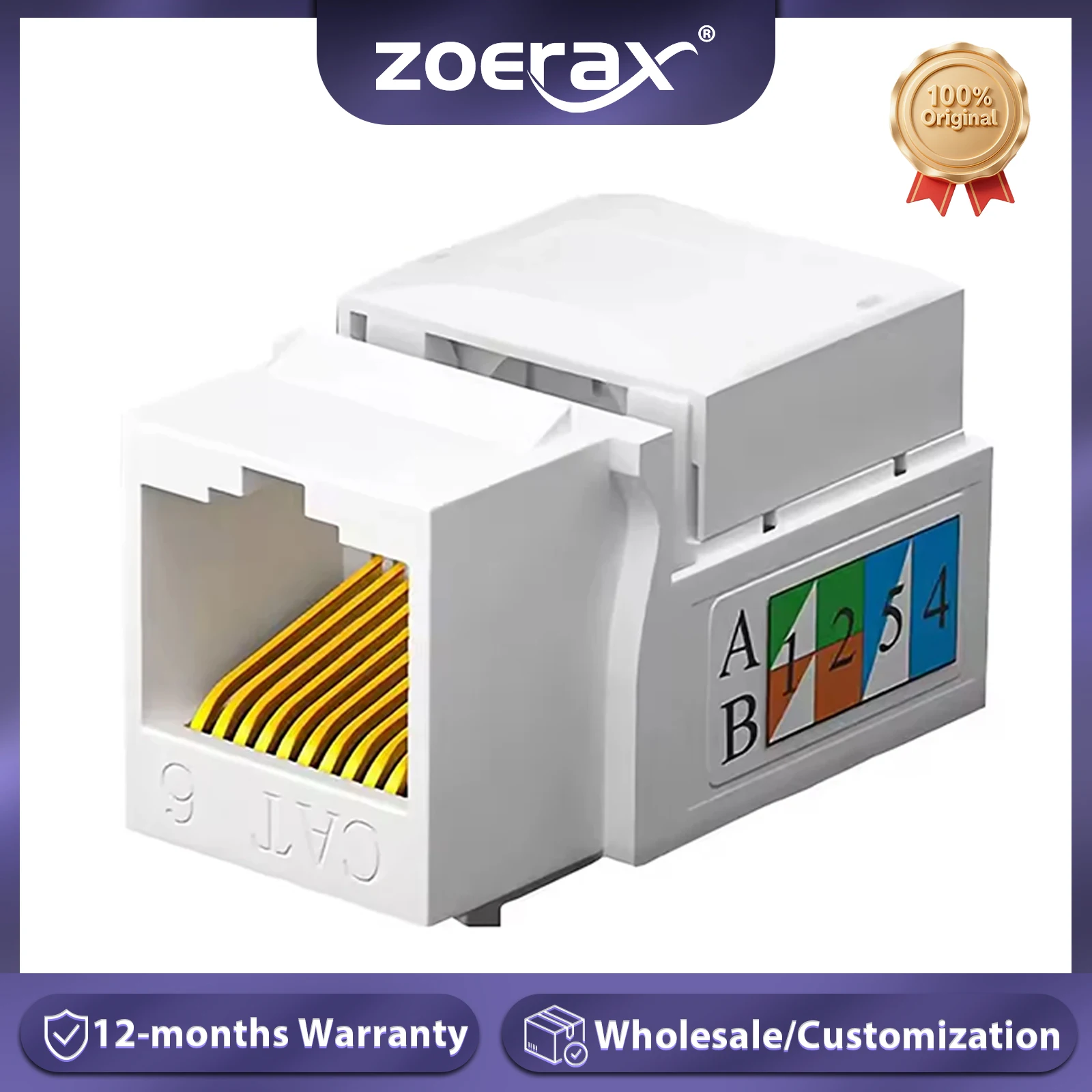 

ZoeRax 10 шт., разъем Keystone Cat6/5e, разъем Keystone RJ45, искусственный разъем Cat6, разъем Ethernet для стен (не совместим с патч-панелью)