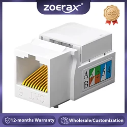 ZoeRax-conector Keystone RJ45, 10 piezas, Cat6/5e, acoplador de red Cat6, Conector de pared Ethernet (no compatible con Panel de parche)
