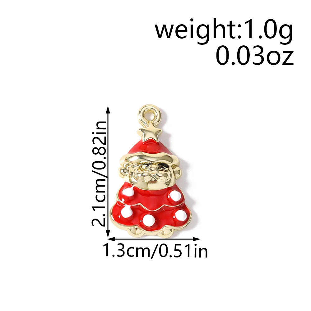 Tusember 5 Stück Emaille-Weihnachtsanhänger mit Weihnachtsmann, Schneeflocke und Schneemann für Weihnachtshalsketten, Ohrringe, Armbänder und Bastelarbeiten – Detail 29