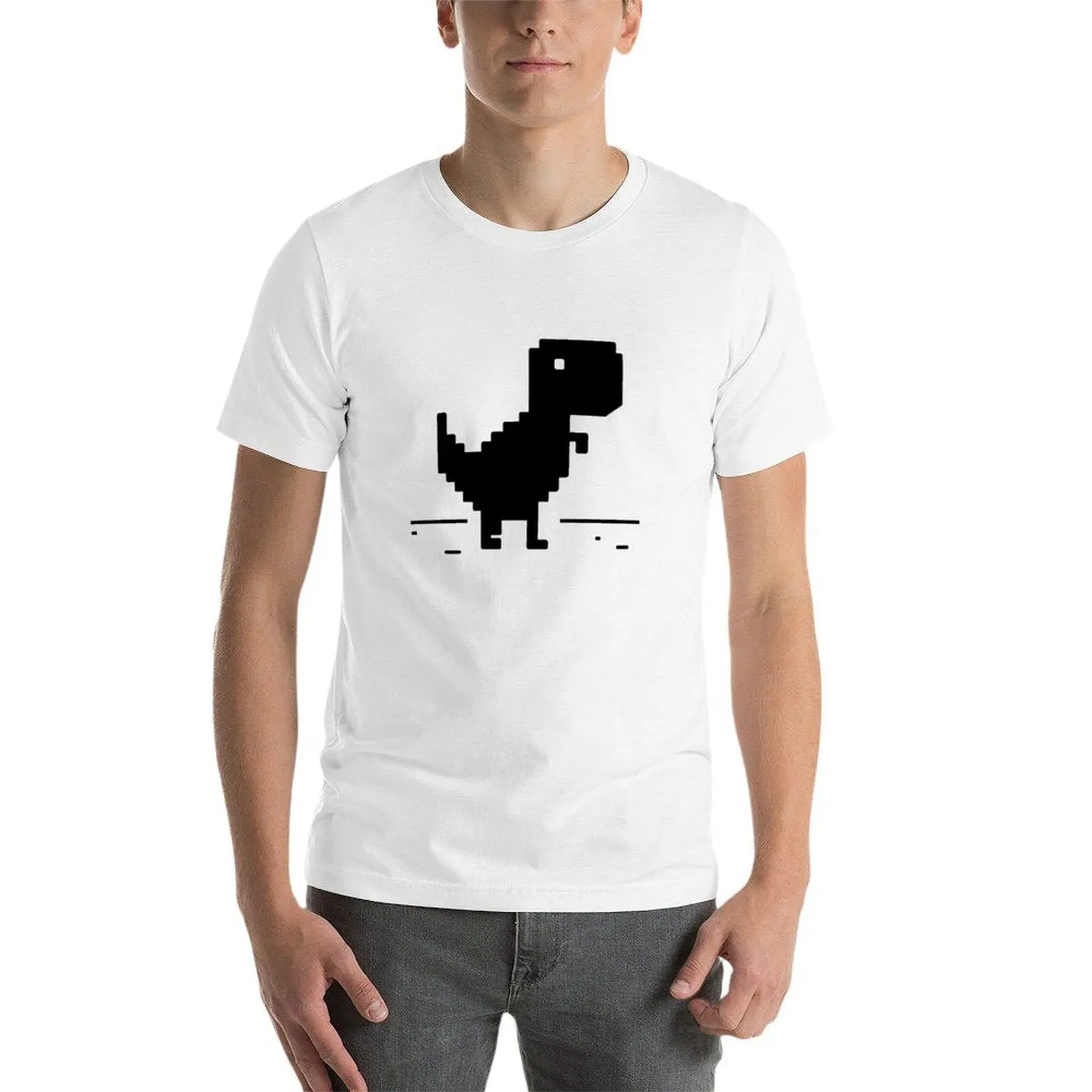 تي شيرت كروم دينو للرجال تي شيرت جرافيك للرجال تي شيرت صيفي