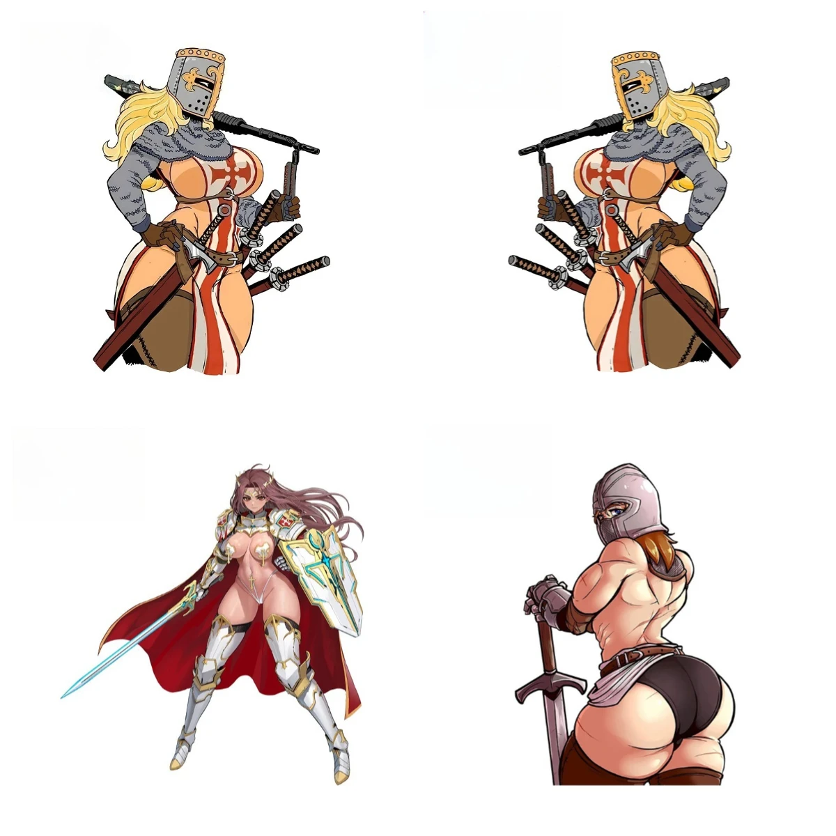 

Medieval Knight Warrior Queen Anime Car Sticker-Waterproof UV Resistant Vinyl Decal for Auto Truck ATV Motorcycle Window Bumper