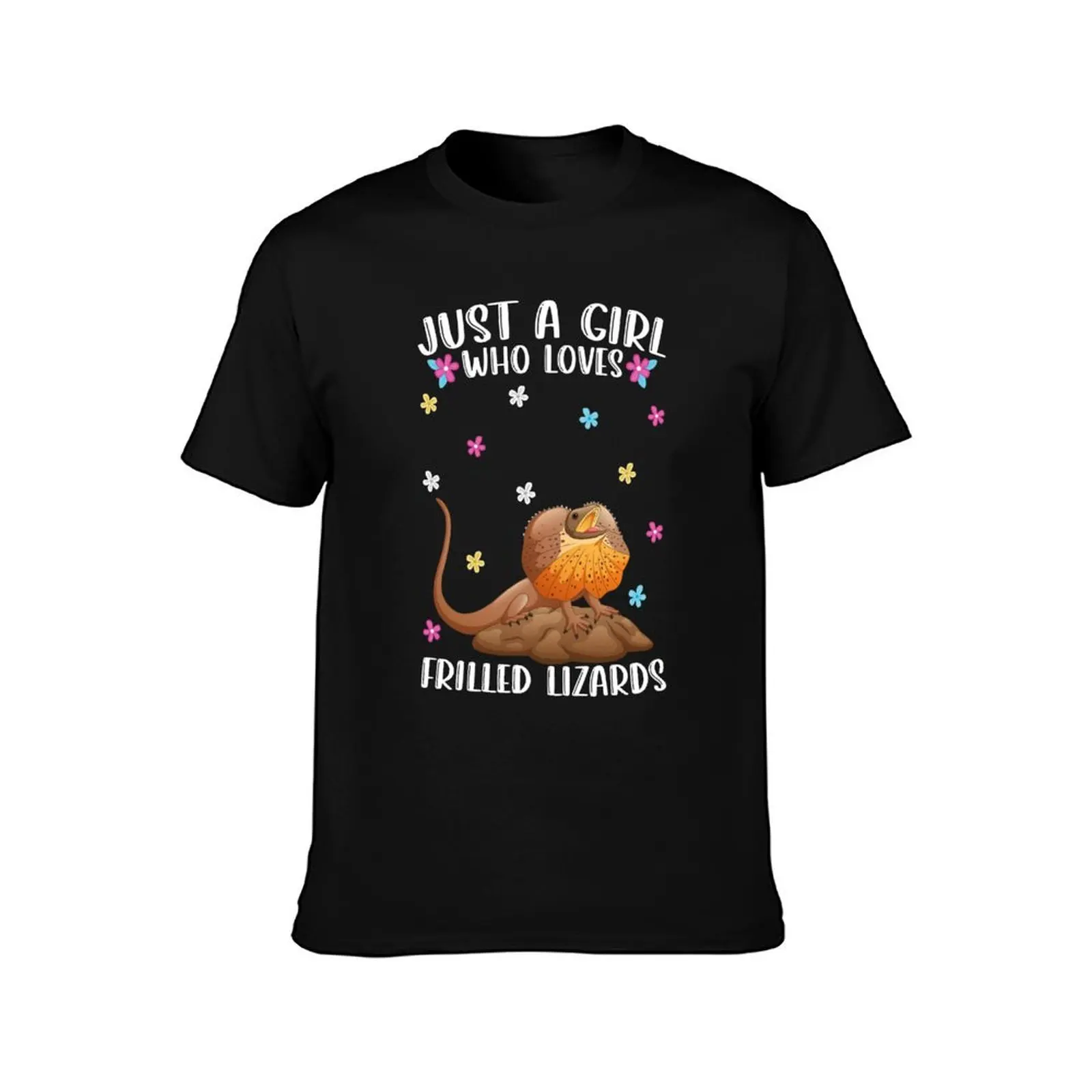 Just A Girl Who Loves Frilled Lizards: Frilled Lizard Lovers, Cute Frilled Lizard Lover Birthday Gift T-Shirt