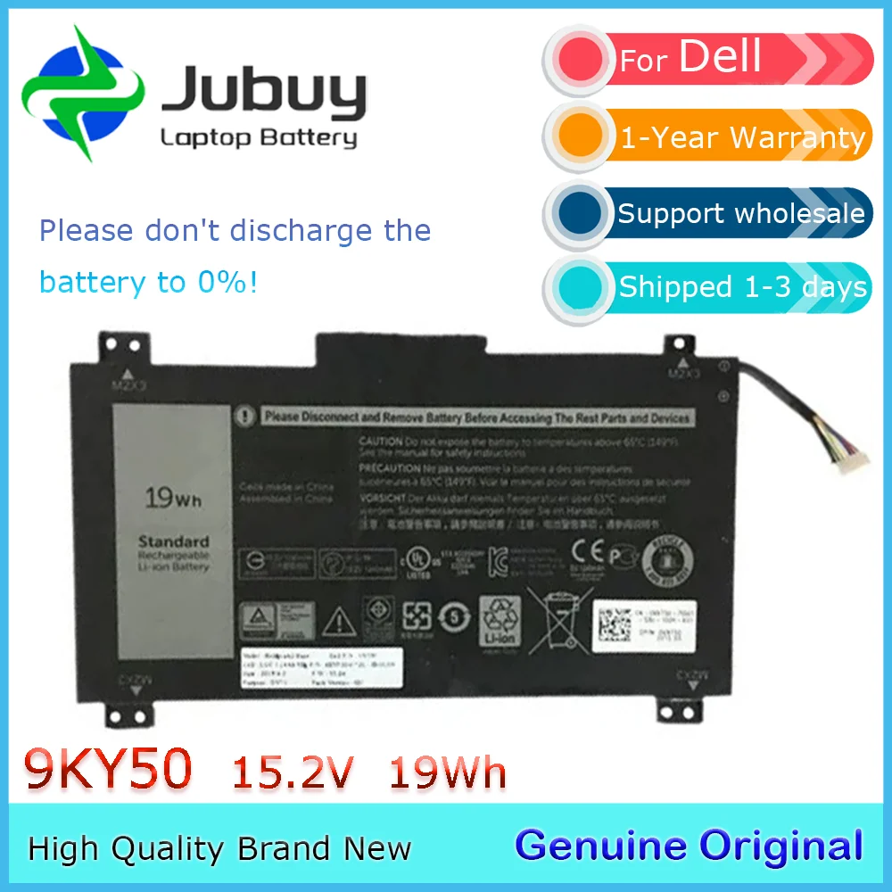 

Оригинальный аккумулятор для ноутбука 9KY50 15,2 В 19 Втч для серии Dell Latitude 10 STE2 10-ST2E 4ICP3/40/72