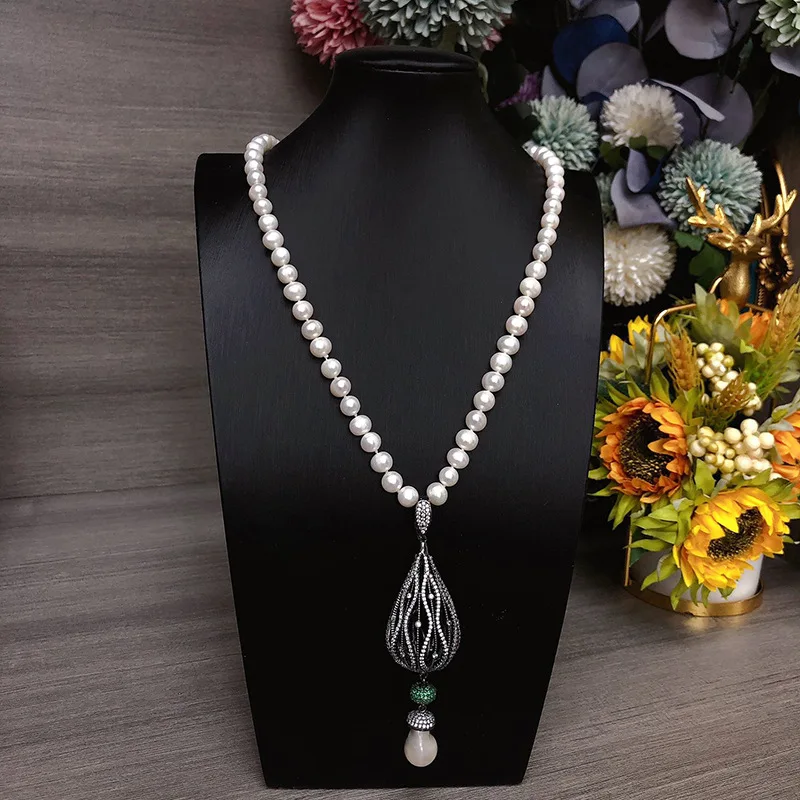 Zhuji Natural Freshwater Pearl Sweater Chain Wholesale Women's Personalized Fashionable All-Match Ornament Multiple Ways to Wear