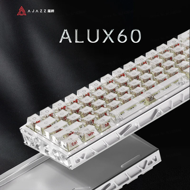 AJAZZ ALUX60 Full Aluminum CNC Customizable Magnetic Axis Mechanical Keyboard Hot Swappable Wired For PC Gaming Esports Desktop