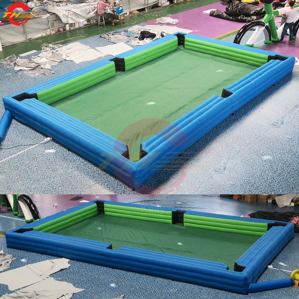 

Free Shipping Portable Inflatable Foot Snooker Pool Games Play Billiard Snooker Table Carnival Toys