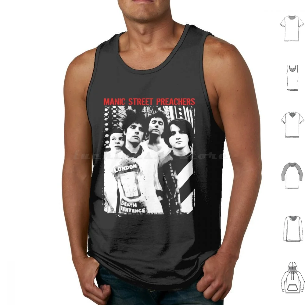 Rock Manic Classic Tank Tops Vest Sleeveless Manic Street Preachers Music James Dean Bradfield Nicky Wire Manics Sean Moore