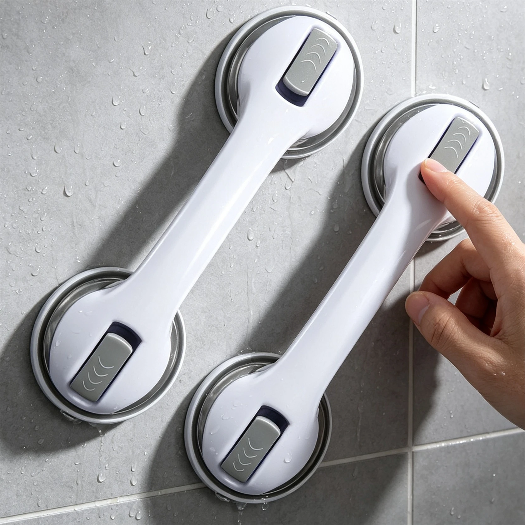 1Pc Safety Helping Handle Shower Handle Anti Slip Support Toilet Bathroom Safe Grab Bar Handle Vacuum Sucker Suction Cup Handrai