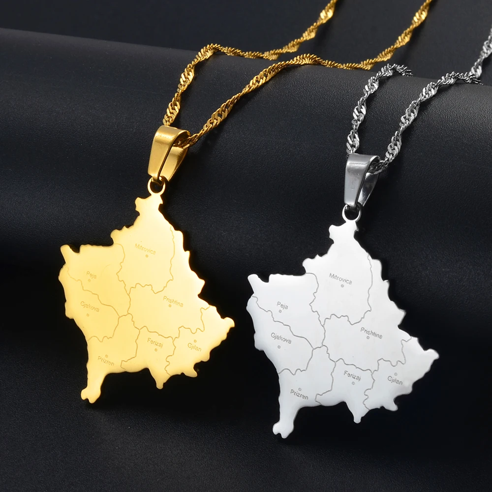 Anniyo New Model / Kosovo Pendant Necklaces For Women Men Stainless Steel Jewelry Kosoves Jewellery @316601B