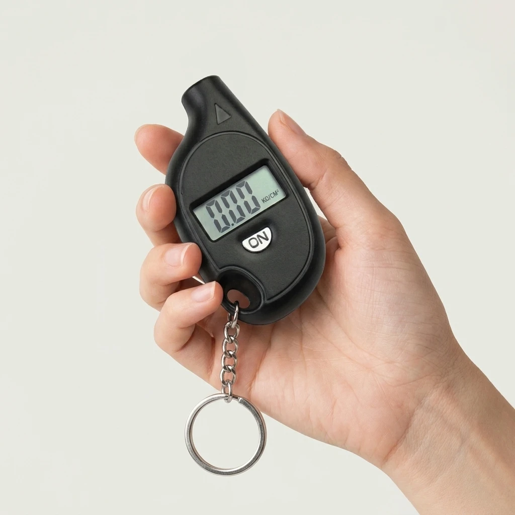 Tire Pressure Gauge Portable Digital Air Meter for Car Owners, Motorcycle Bike Maintenance Tool Backlit LCD Fast Reading ABS