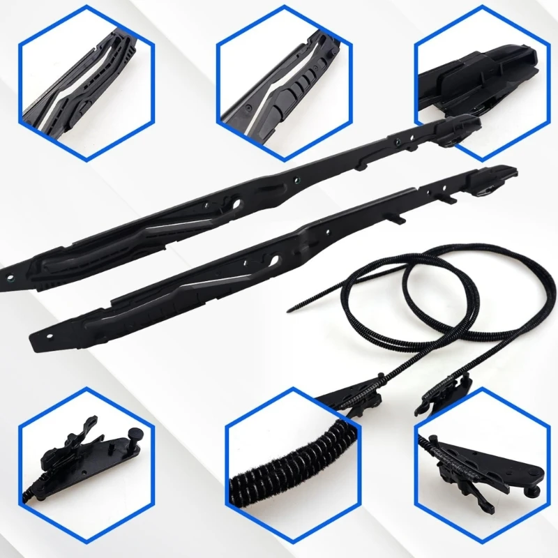 

Sunroof Cable Track Replacement Set Strong ABS Sunroof Glass Cable for Car