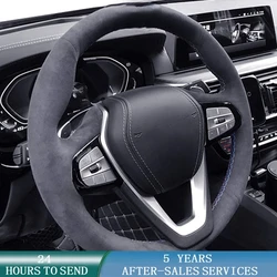 Customized Car Steering Wheel Cover Wrap Anti-Slip Suede Braid For BMW G20 G21 G30 G31 G32 X3 G01 X4 G02 X5 G05 X7 G07 Z4 G29