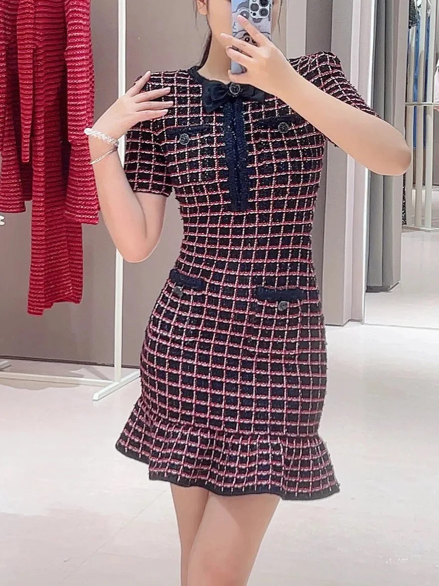 Upsc Edition Europe Spring Summer High End feelSE Home Bla against Red Floral ort Sve Knit Dr