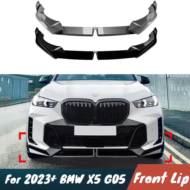 

Для 2023+ BMW X5 G05 3 шт./компл. АБС-пластик, передний бампер автомобиля, сплиттер, спойлер для подбородка, комплект кузова, защитная защита, внешние аксессуары