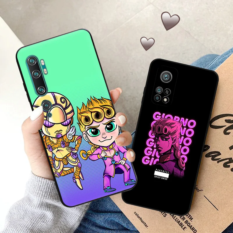 Soft Case for Redmi Note13 Pro 5G Note12 13C Xiaomi 13 Pro 12 Lite 12t 12x 12c JOJO Giorno Giovanna Black Phone Cases Cover image 3
