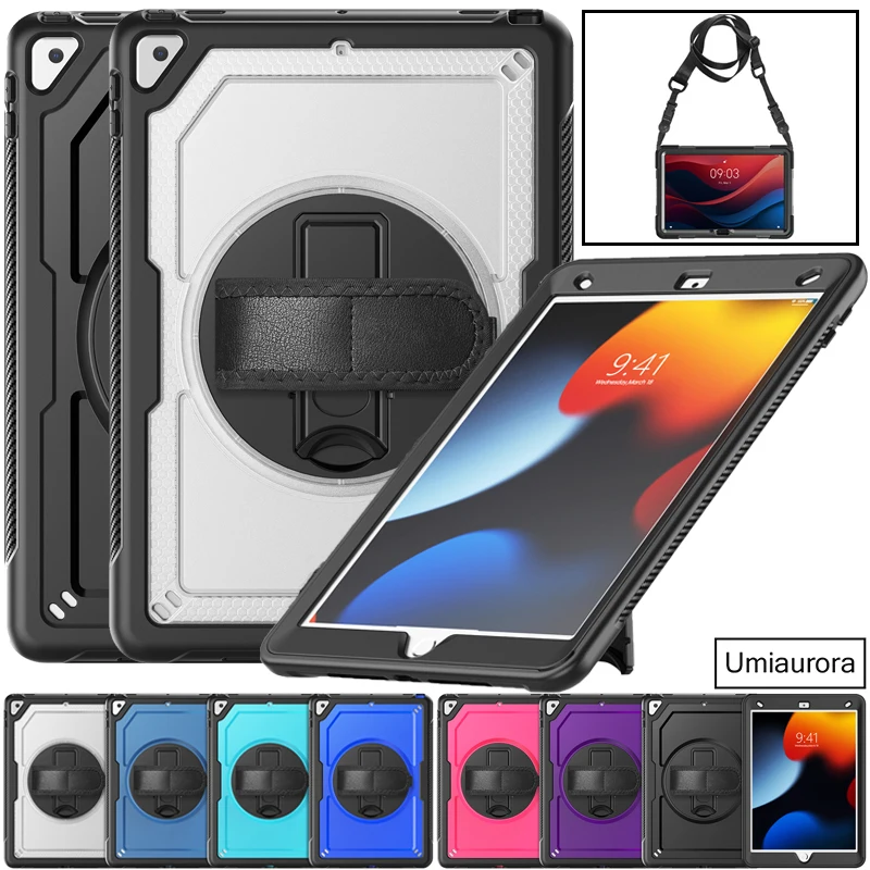 

Для iPad 11-го поколения 11 дюймов A16 7-го 8, 9-го 10,2 10-го 10,9 Air 3 10,5 Pro 9,7 Противоударный чехол для планшета с ремешком на руку Подставка Armor Funda