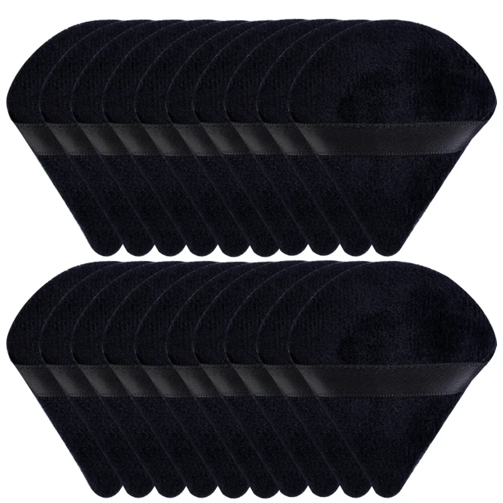 20/30 pièces Triangle velours poudre bouffée humide utilisation sèche maquillage éponge cosmétiques mélangeur beauté fond de teint outil de maquillage accessoires