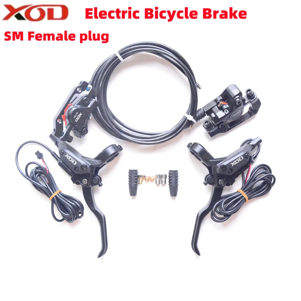 Xod E-bike Brake SM Female Plug Cut Off Power Brakes Pipe Oil Length 1100mm Front /2100mm Rear For Electric bicycle Scooter