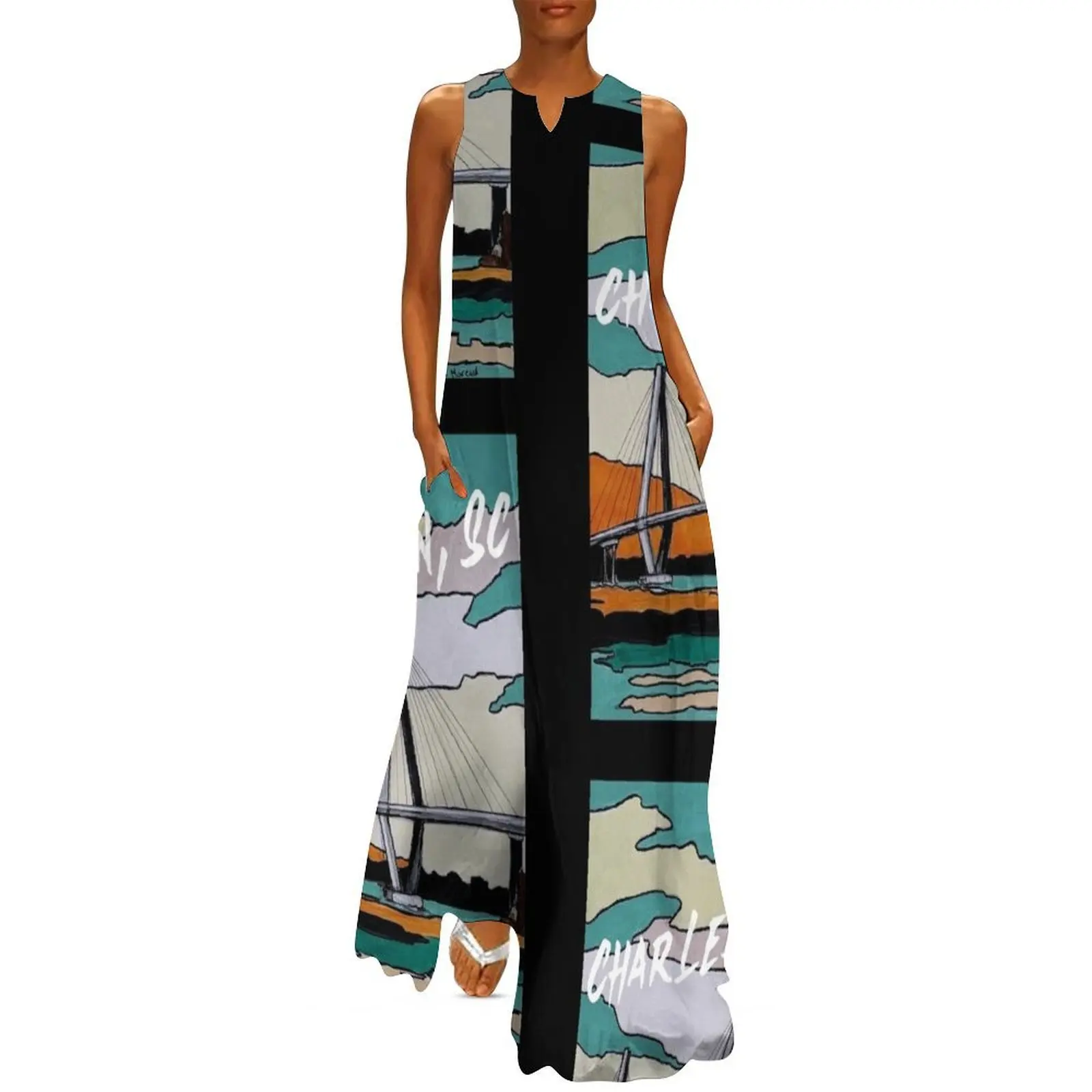 

Charleston's Ravenel bridge Long Dress dresses for special events evening dresses women dress summer 2025 women