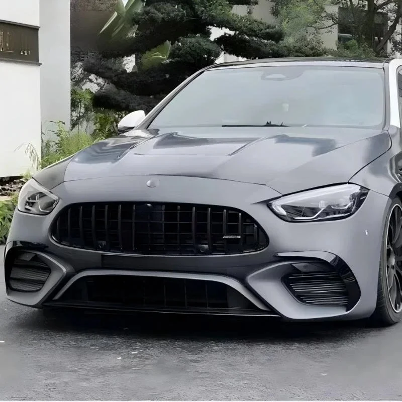 Heavy Duty C63 Wide Body Kit Front Rear Bumper Exterior Facelift Sport Style Universal Fit Car Auto Guard 5