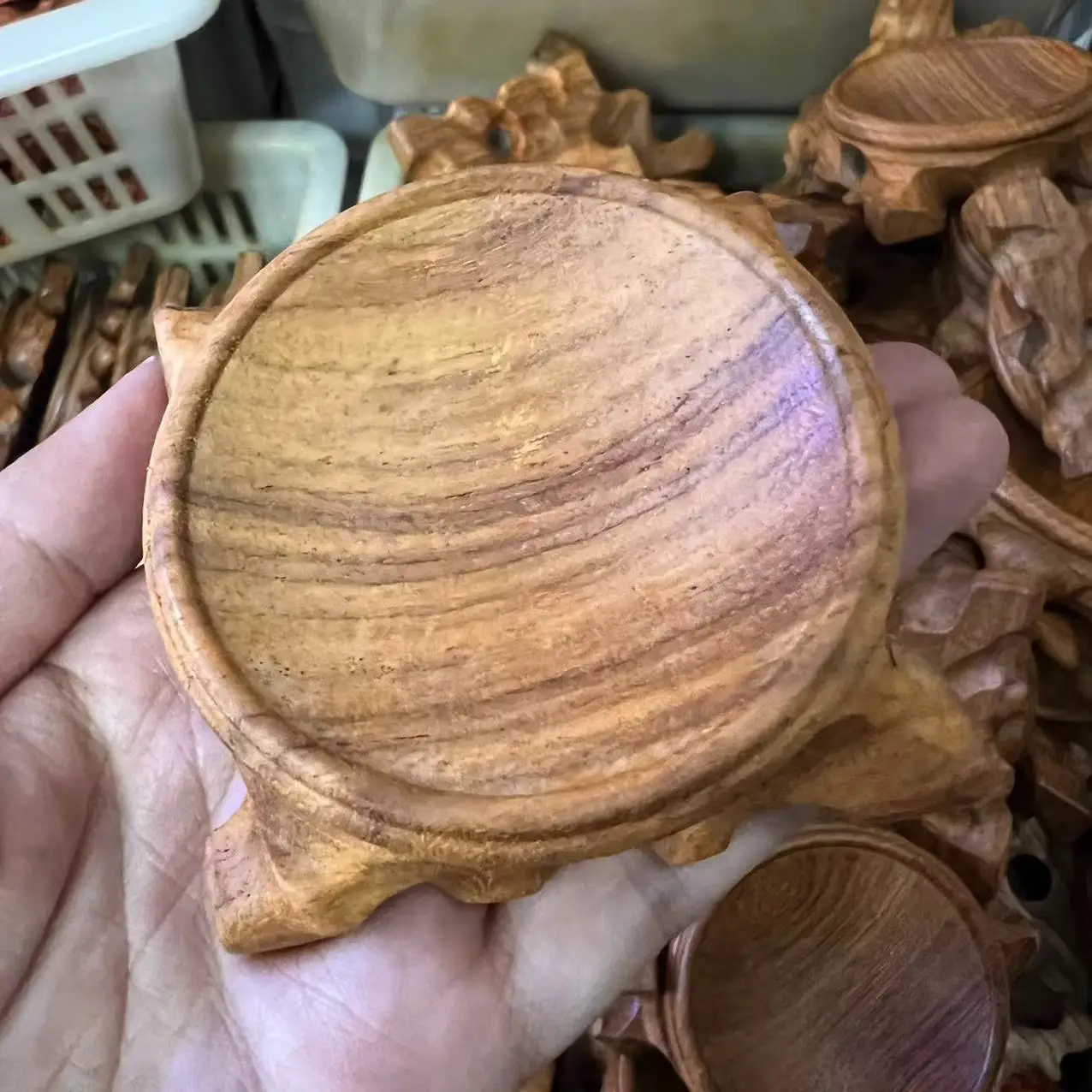 7CM Crystal Ball Base Handicraft Desktop Ornaments  Props Display Stand Sphere Stone Support Wooden Holder 1PCS