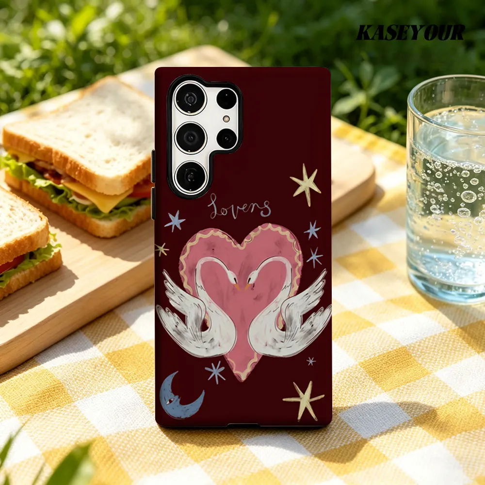 Celestial Lovers For Samsung Galaxy Phone Case S23 A57 S20 S25 FE S26 Plus S24 Ultra A56 A37 2-IN-1 Shockproof Bumper