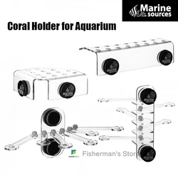 Marine Sources Aquarium 4/8/13/23/32 Holes  Acrylic Magnetic Coral Frag Racks Plug Holder Bracket for 15mm Glass Thickness
