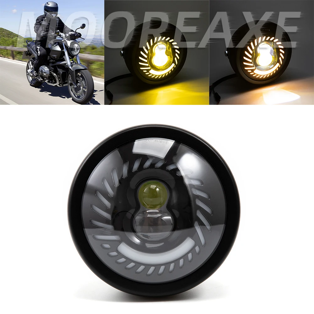 6.5 inch LED Motorcycle Headlight Retro Headlamp DRL For For Yamaha XSR125 XSR 155 XSR700 XSR900 For Scrambler 800 1100 1200