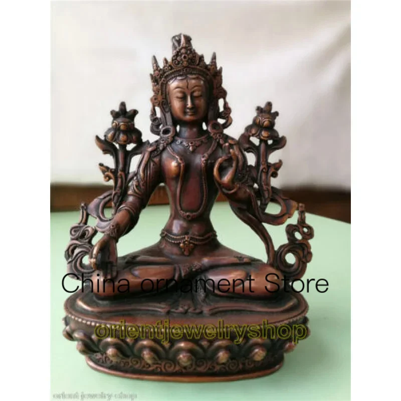 

Tibetan Antique Bronze Buddha Bodhisattva Old Tara God Carved Statue