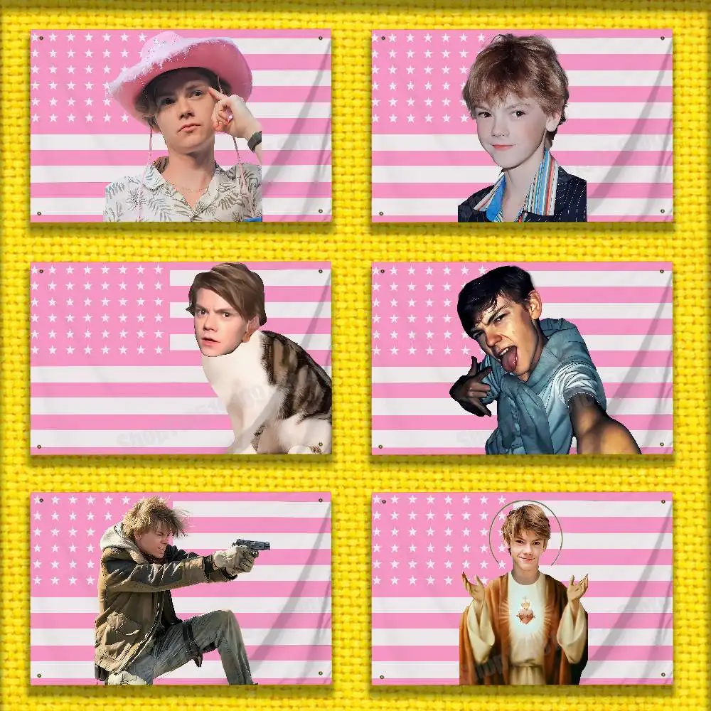

Actor T-Thomas Brodie Sangster America USA Flag For 50*70cm 60*90cm 60*110cm 80*120cm 100*150cm 150*200cm Camp Banner Tapestry