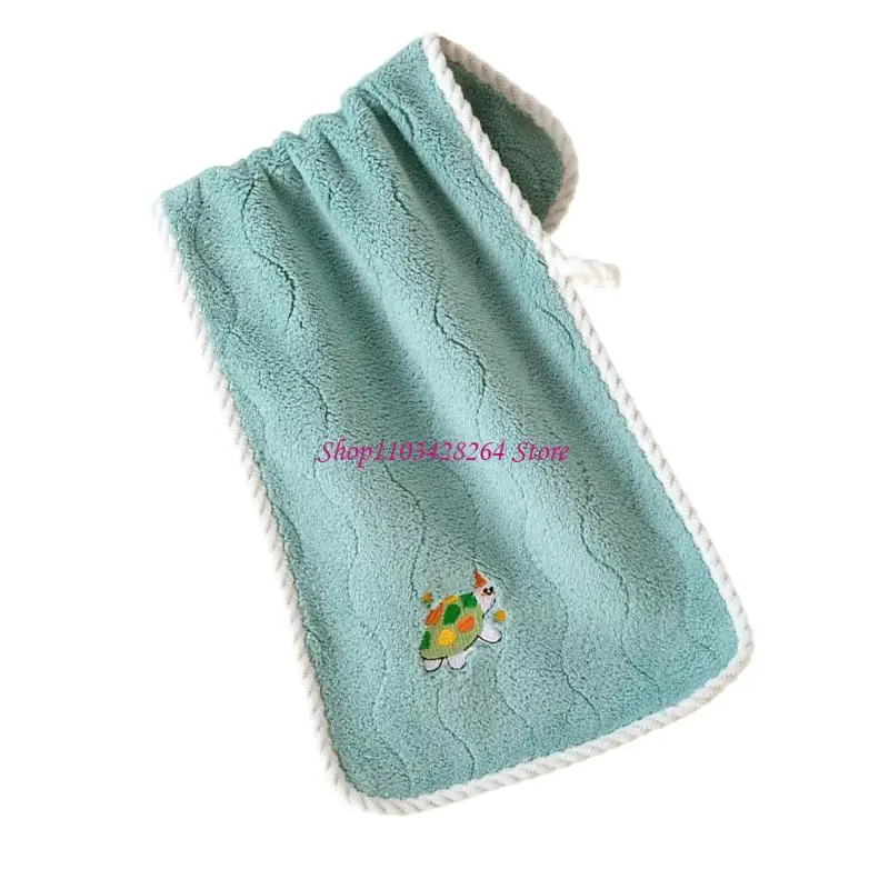  User Friendly Children's Towel Cartoon Animal Print Coral Fleece Quick Drying